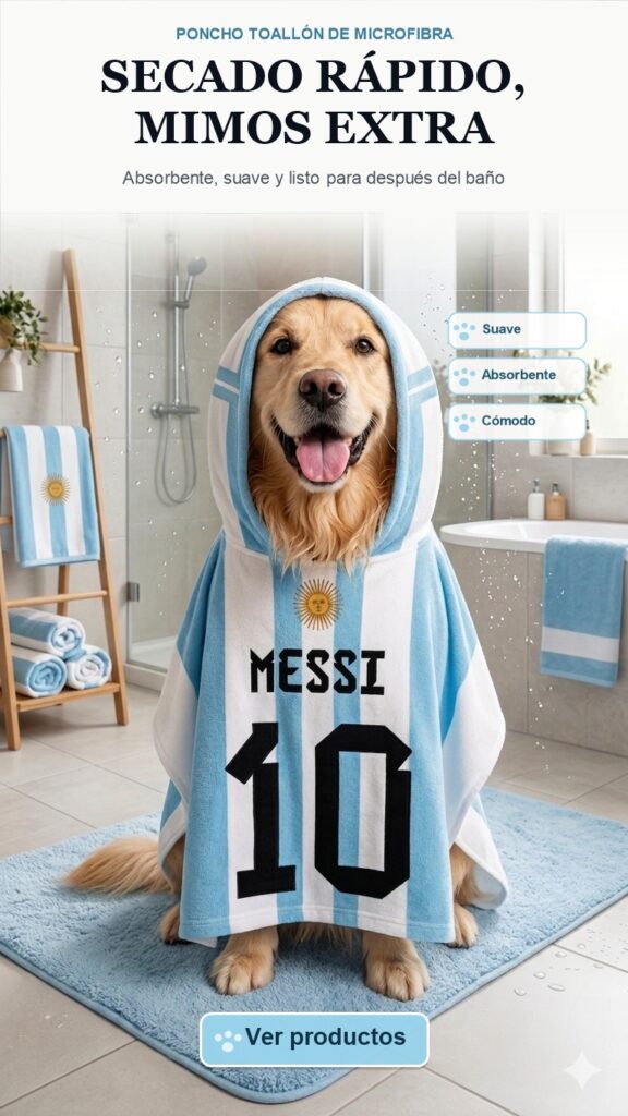Poncho Toallon Argentina Microfibra