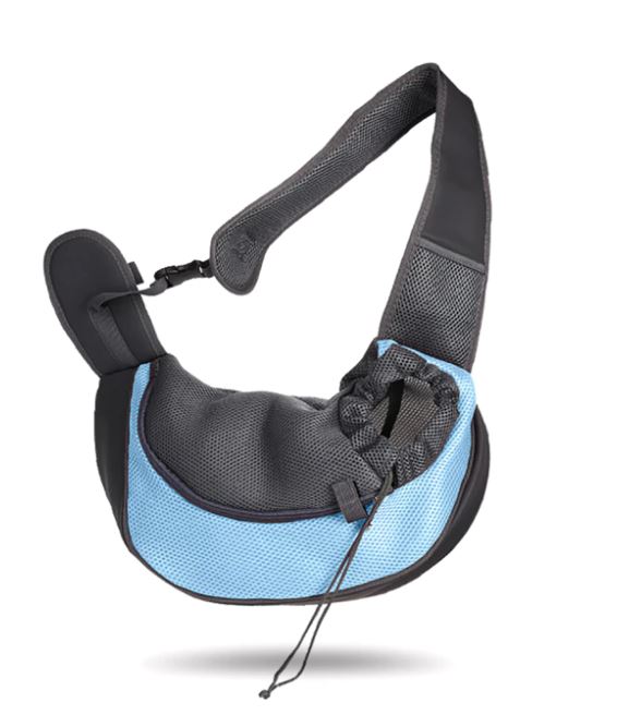 mochila transportadora pequena celeste