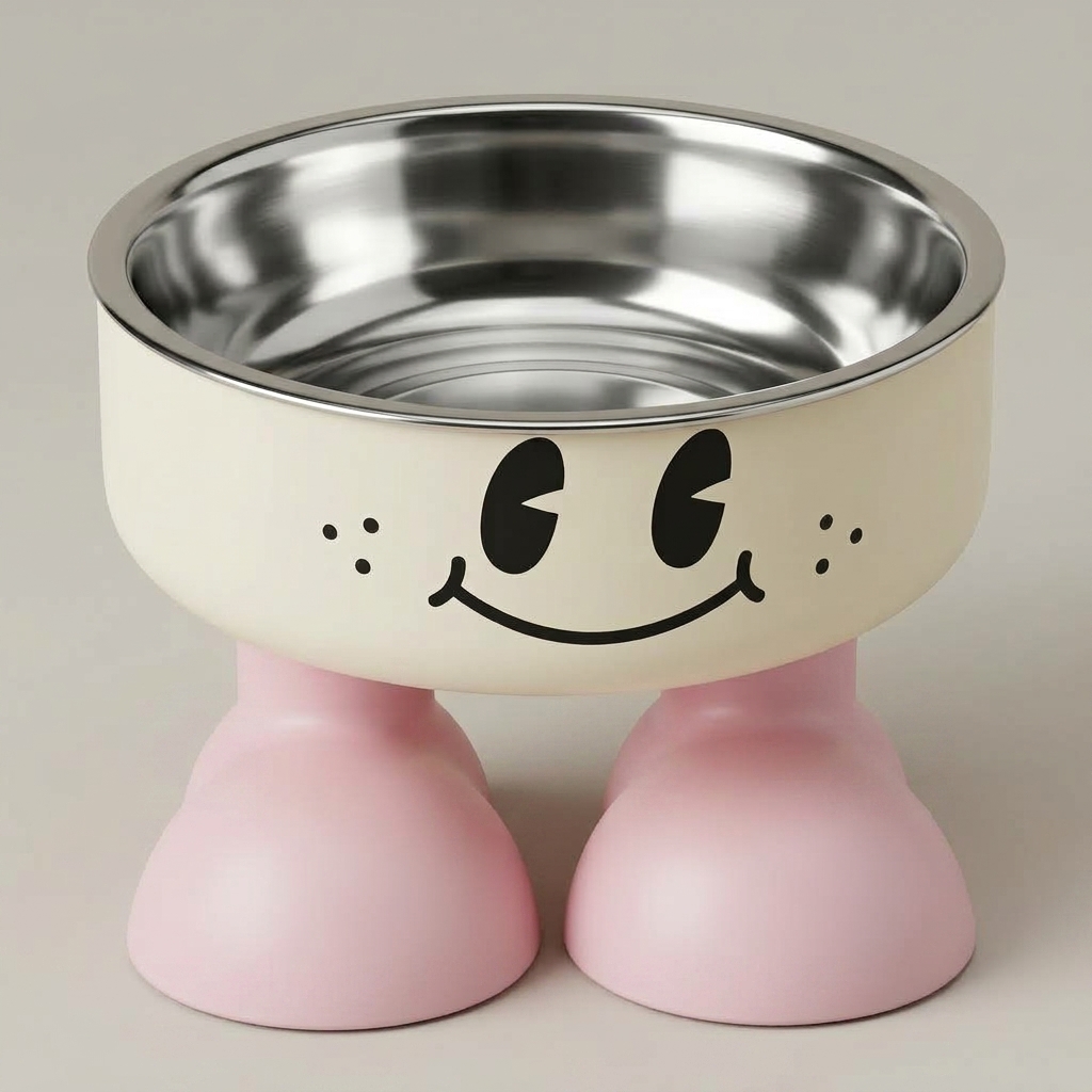 Plato Comedero Patas Rosa